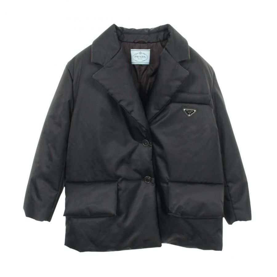 PRADA Re-Nylon 羽絨外套 黑色 二手 女款-0