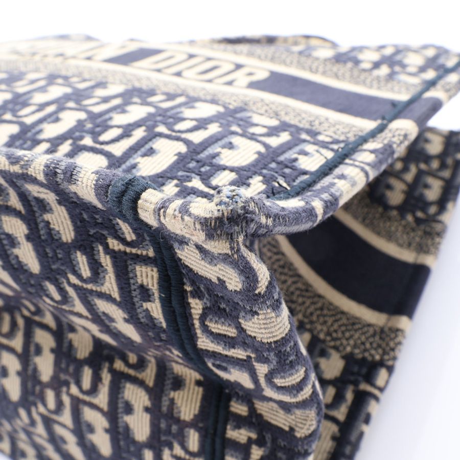 藍色 緹花帆布 Book Tote Bag Medium 手提包【Dior 迪奧】 M1296ZRIW_M828-9