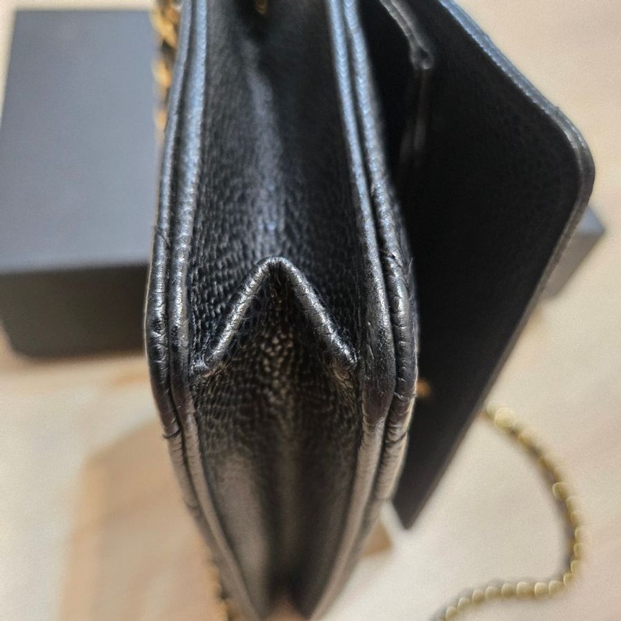 Chanel 經典款 荔枝皮 WOC 黑金牛-3
