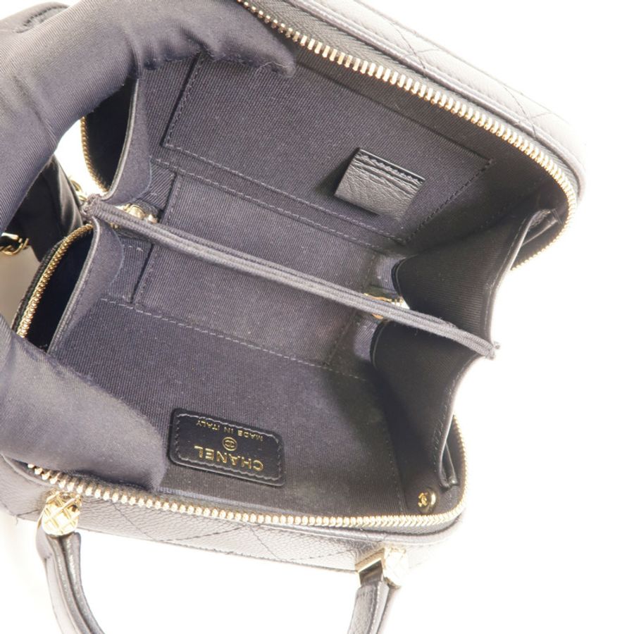 CHANEL 牛皮皮革Vanity Case手挽肩背兩用袋-4
