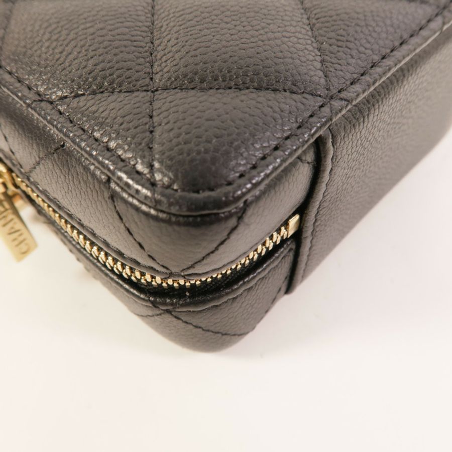 CHANEL 牛皮皮革Vanity Case手挽肩背兩用袋-9