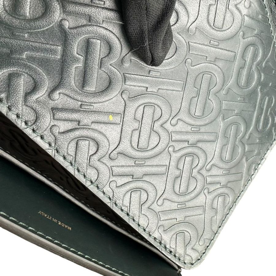 【美收精品】BURBERRY  深綠色手提包  C-595【隔月月中將轉賣至日本 上架期限30天】-6