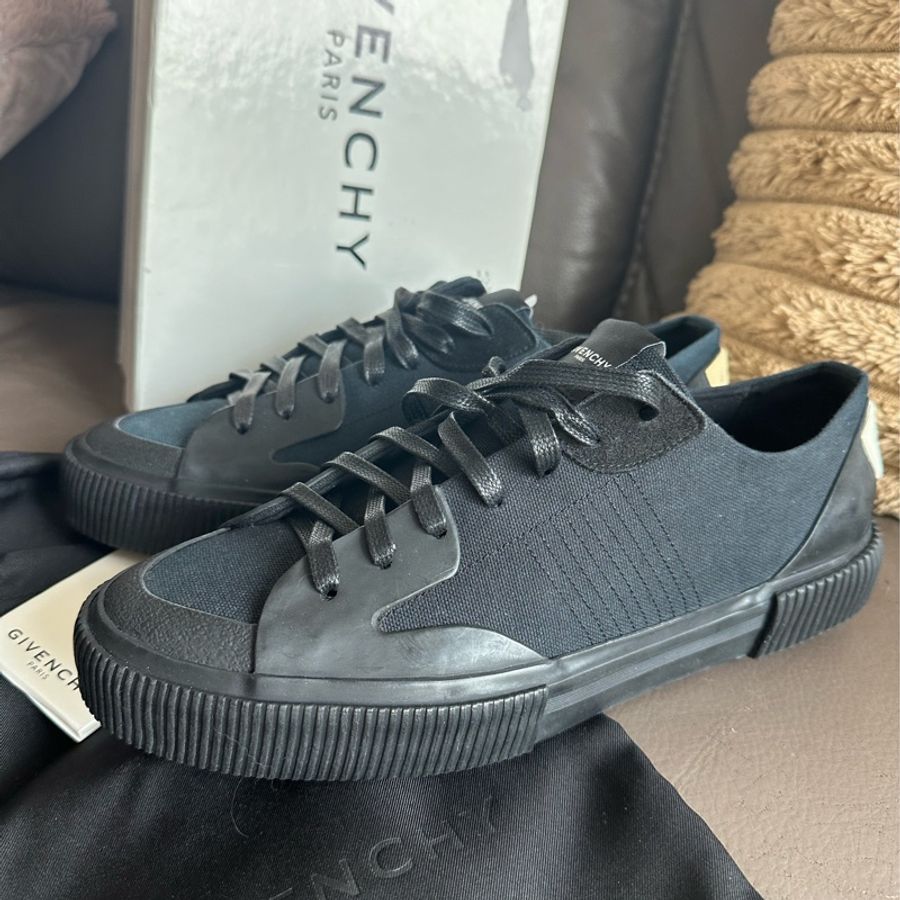 紀梵希 Givenchy 黑色帆布低筒休閒鞋 球鞋-8