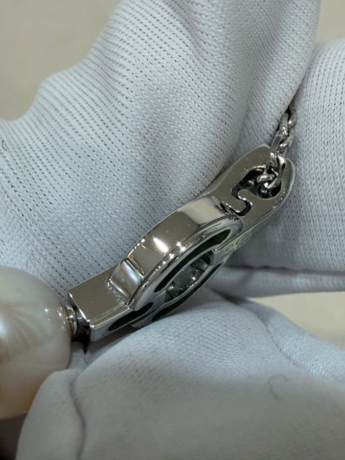 Cartier 卡地亞 750 HIMALIA 0.25CT 珍珠 鑽石 白K金 項鍊 鑽圈-10