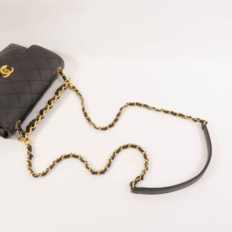 CHANEL 牛皮皮革Chain Shoulder肩背袋-4