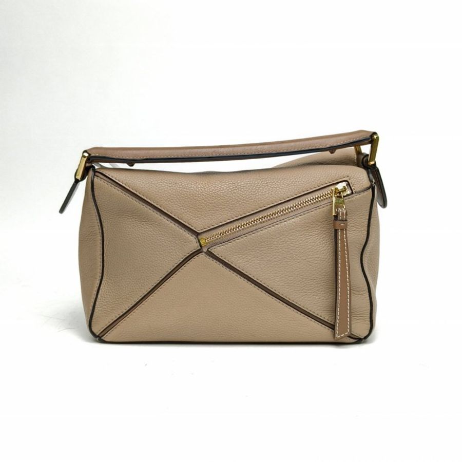 LOEWE Puzzle24幾何包小號棕色牛皮肩背包-2