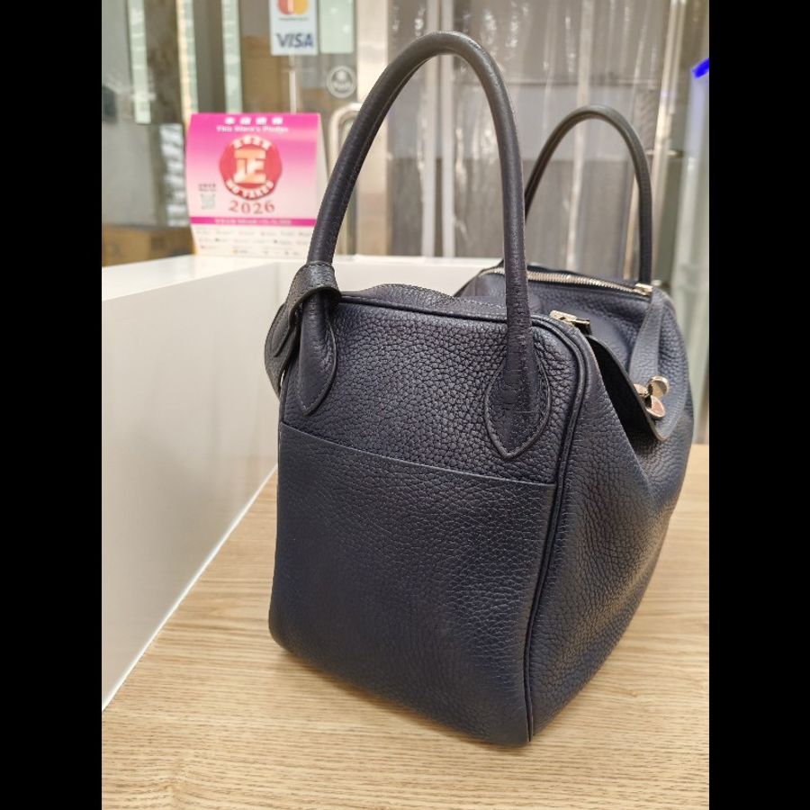 Hermes Lindy 30 午夜藍銀扣-2