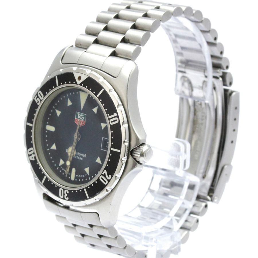 TAG HEUER 專業計時碼錶 鋼錶帶石英男士腕錶 973.006-1