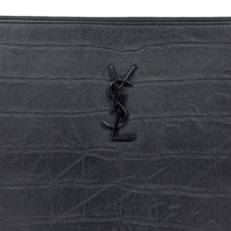 SAINT LAURENT YSL 鱷魚皮壓紋 手包-2
