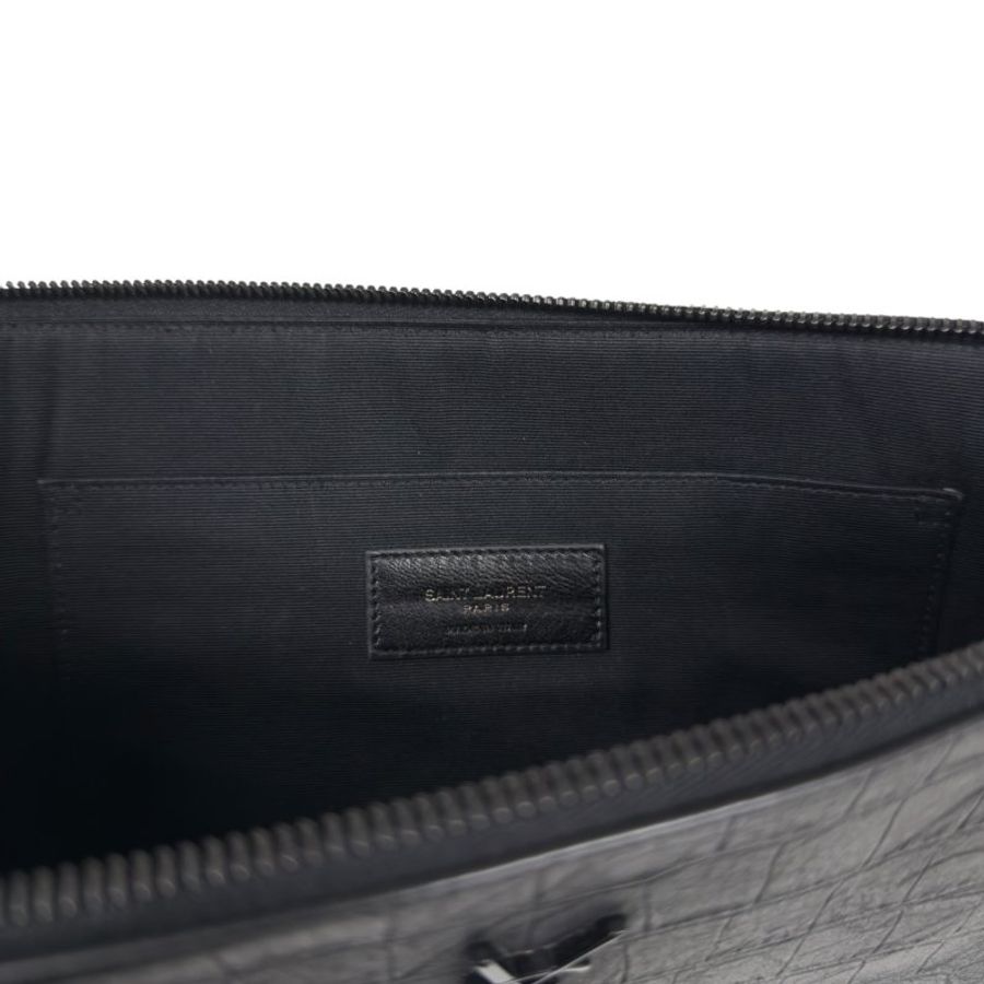 SAINT LAURENT YSL 鱷魚皮壓紋 手包-14