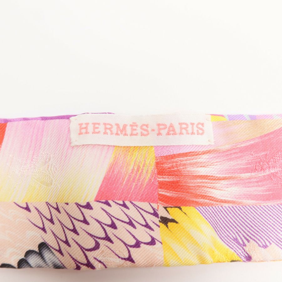 HERMES 絲質Marbie Silk Twilly絲巾-4