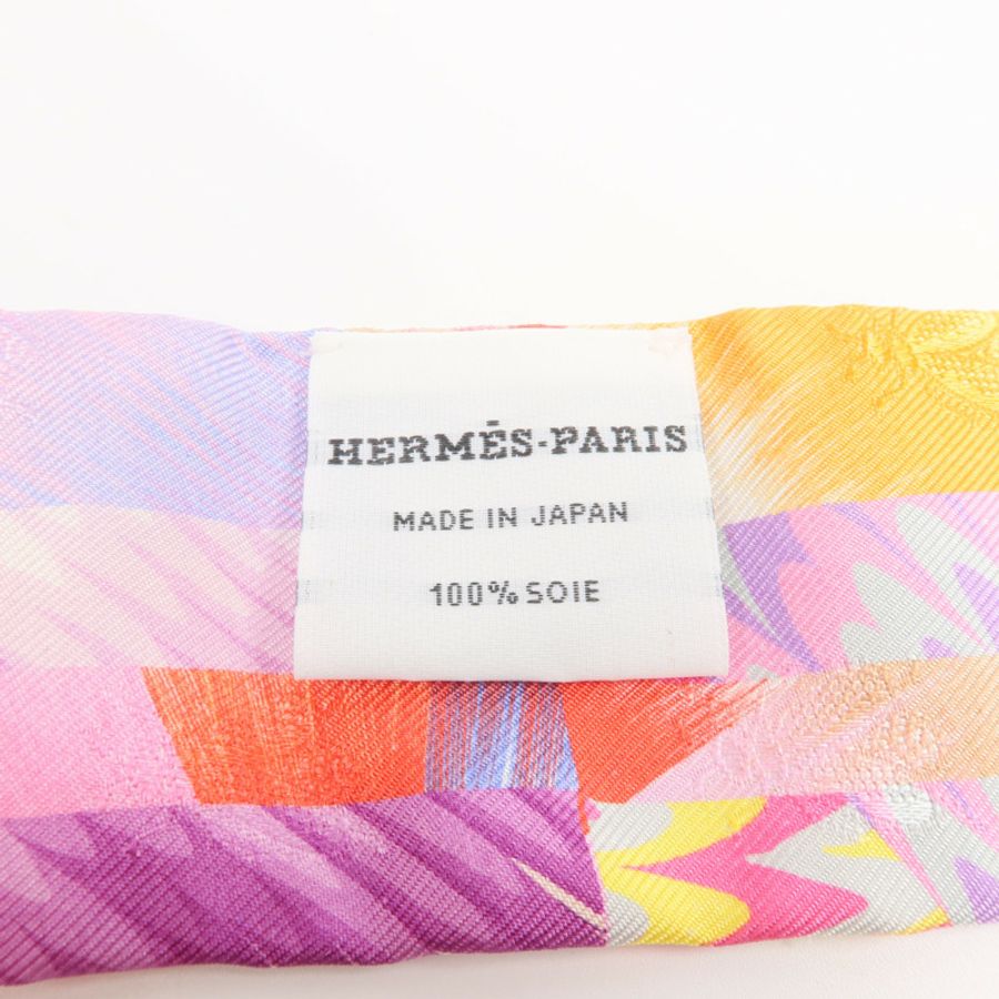 HERMES 絲質Marbie Silk Twilly絲巾-5