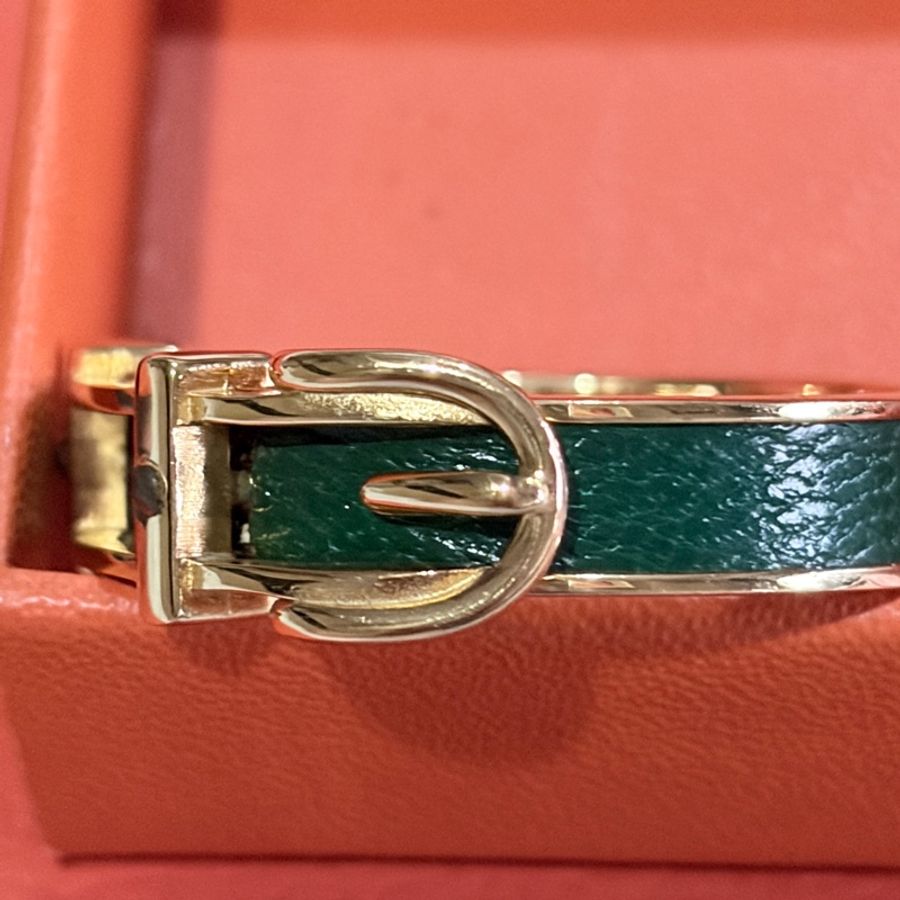 Hermes 綠色絕版絲巾環-0