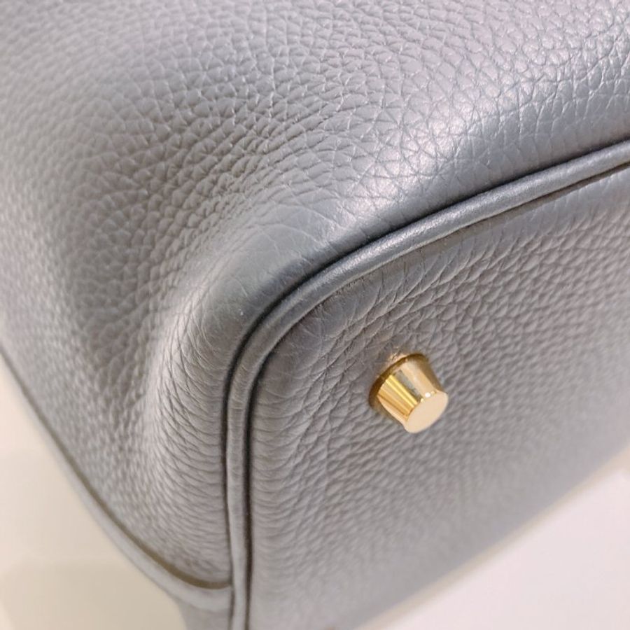 TW4879	Hermes 愛馬仕中號菜籃子手提包包 Picotin Lock 22 Togo Bleu Nuit x GHW Stamp Z-19