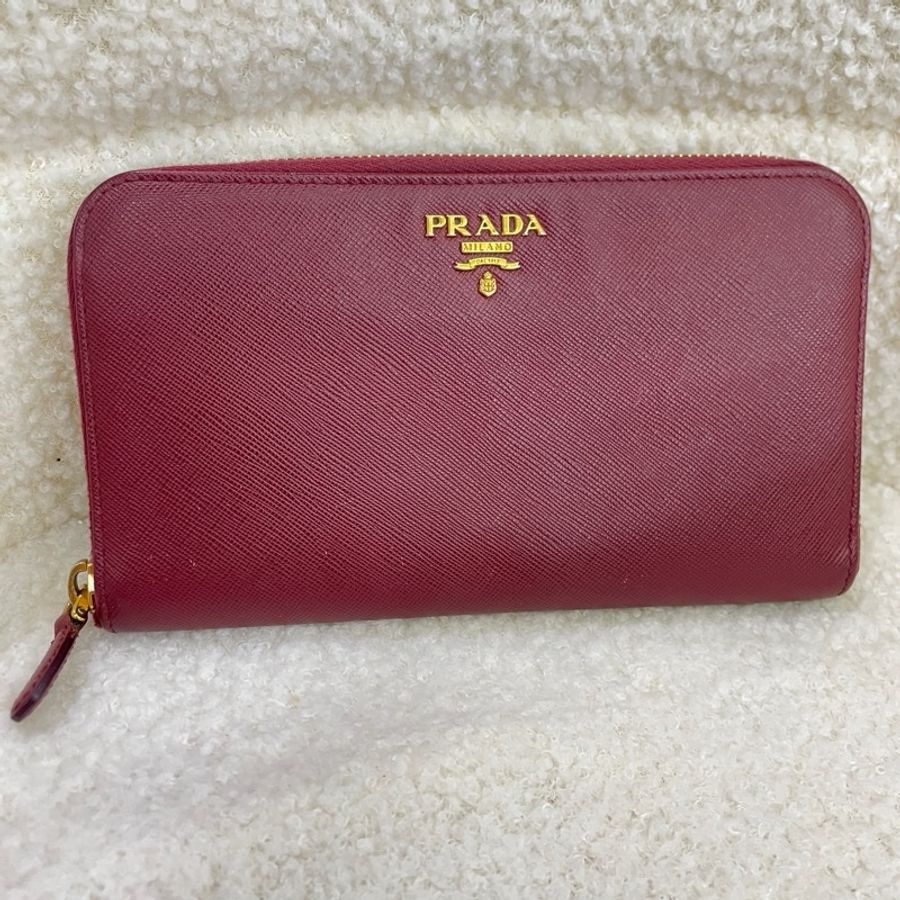 Prada/普拉達 長款錢包 紅色-10