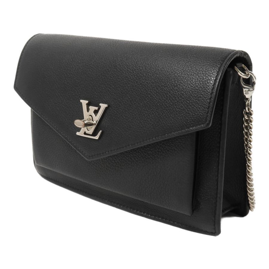 LOUIS VUITTON 牛皮皮革Mylockme Chain Pochette鏈帶肩背袋-2