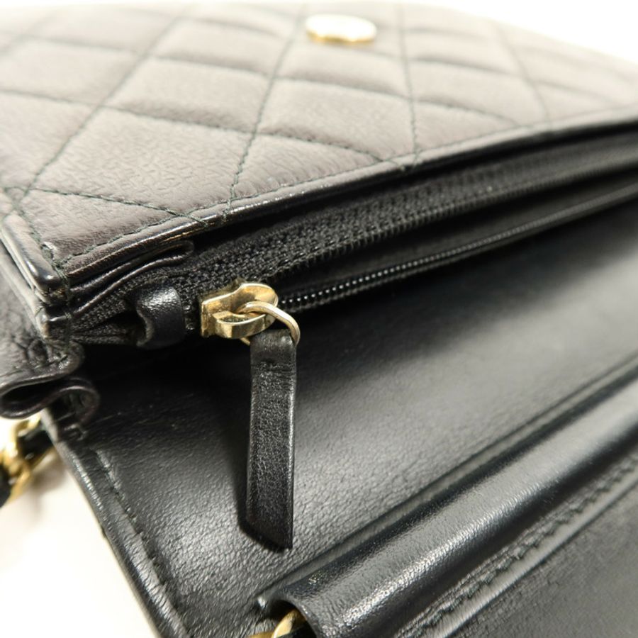 CHANEL 羊皮皮革Wallet On Chain鏈帶肩背袋-15