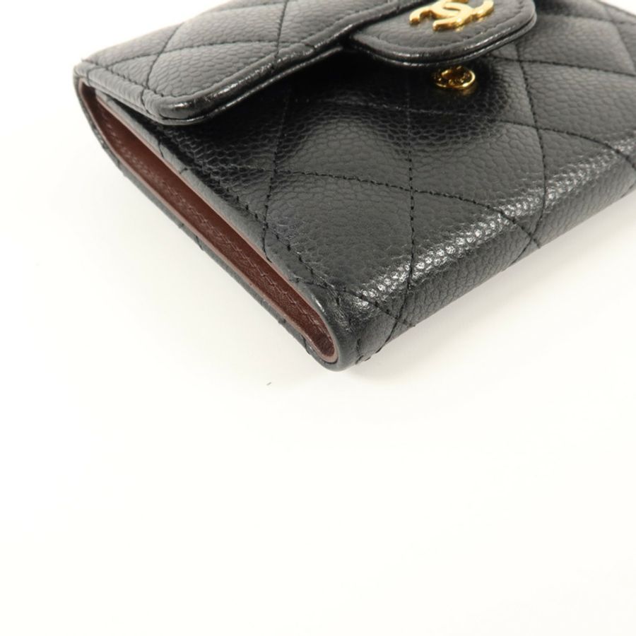 CHANEL 牛皮皮革Classic Small Flap Wallet錢包-12