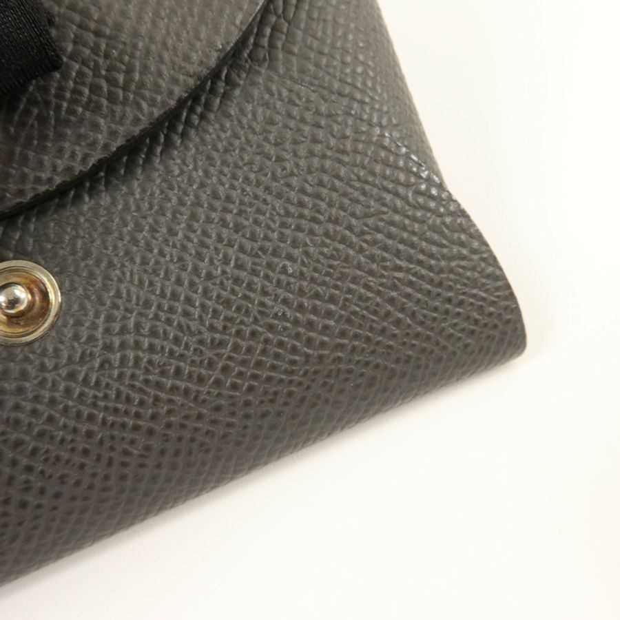 HERMES Epsom皮革Calvi Duo Compact Card Holder卡片套Graphite-15