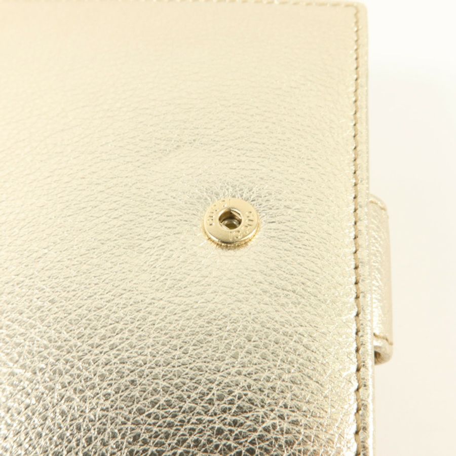 GUCCI 牛皮皮革Interlocking G W Hook Wallet錢包-11