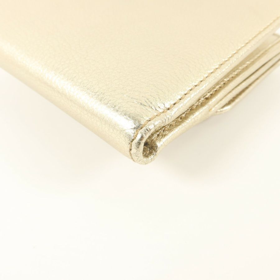 GUCCI 牛皮皮革Interlocking G W Hook Wallet錢包-14