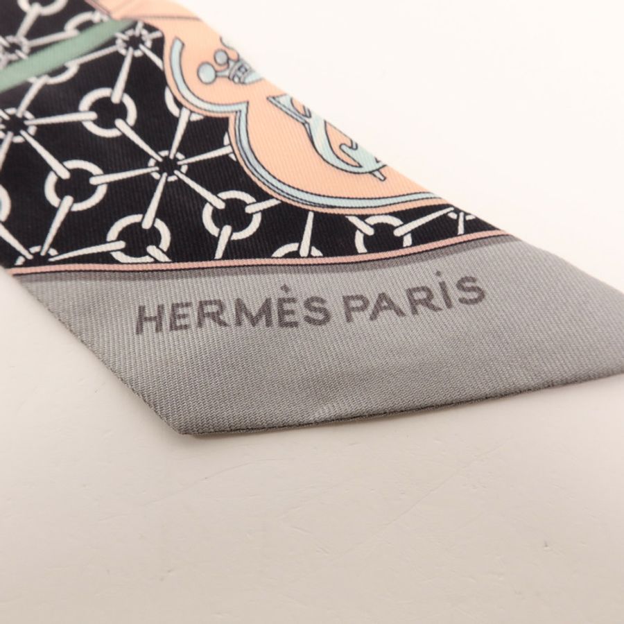 HERMES 絲質Twilly絲巾-5