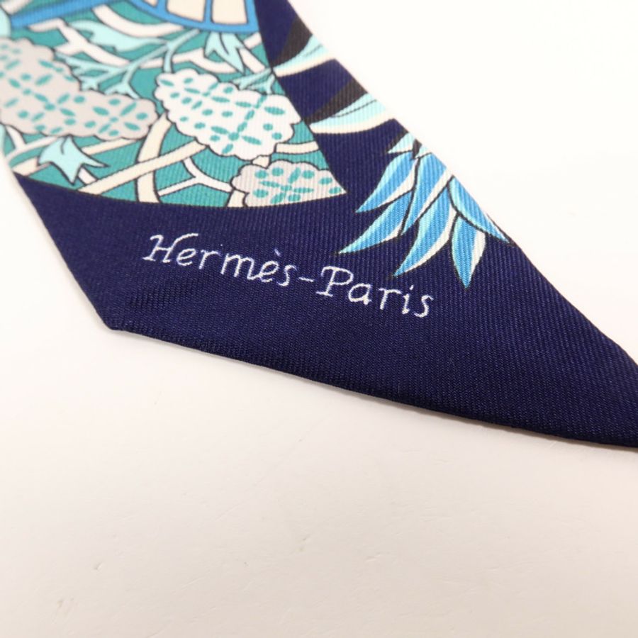 HERMES 絲質Twilly絲巾-4