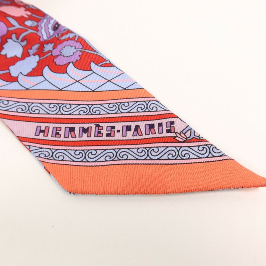 HERMES 絲質Twilly絲巾-4