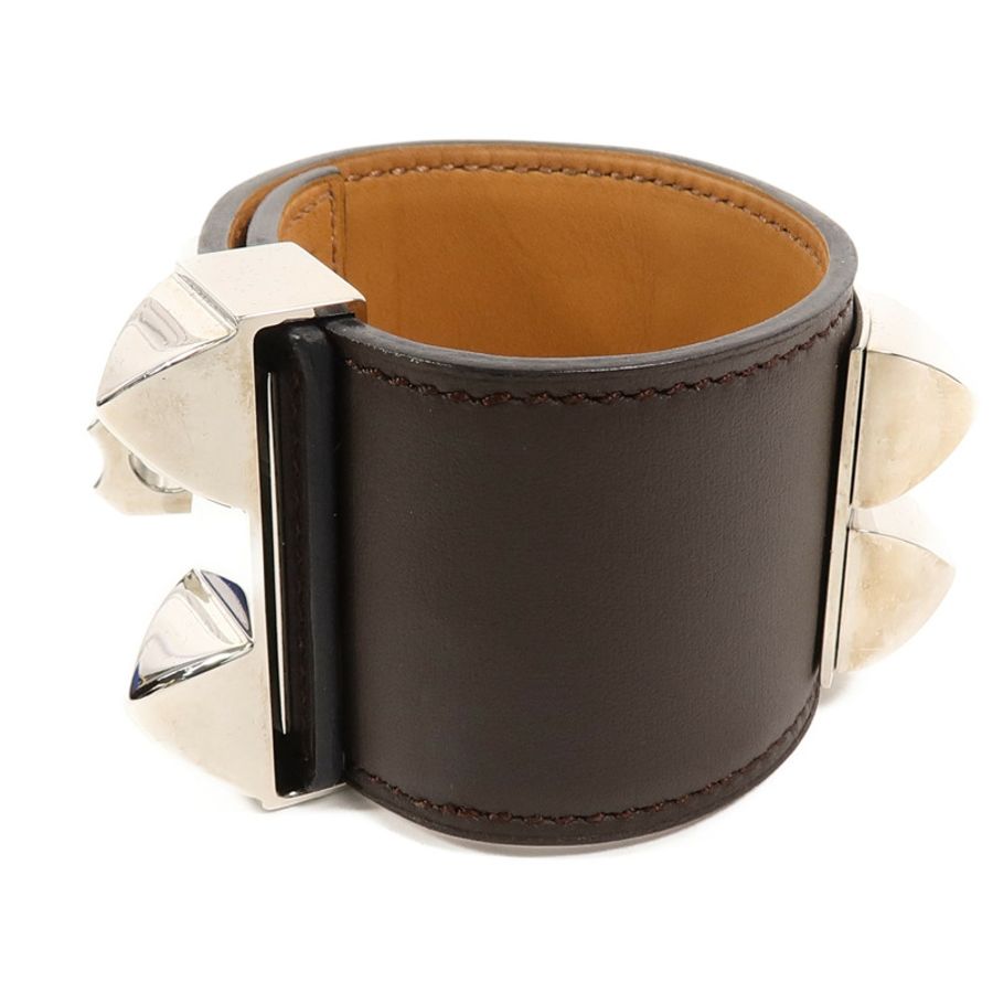 HERMES Swift皮革Collier De Chien Bracelet手帶Ebene-2