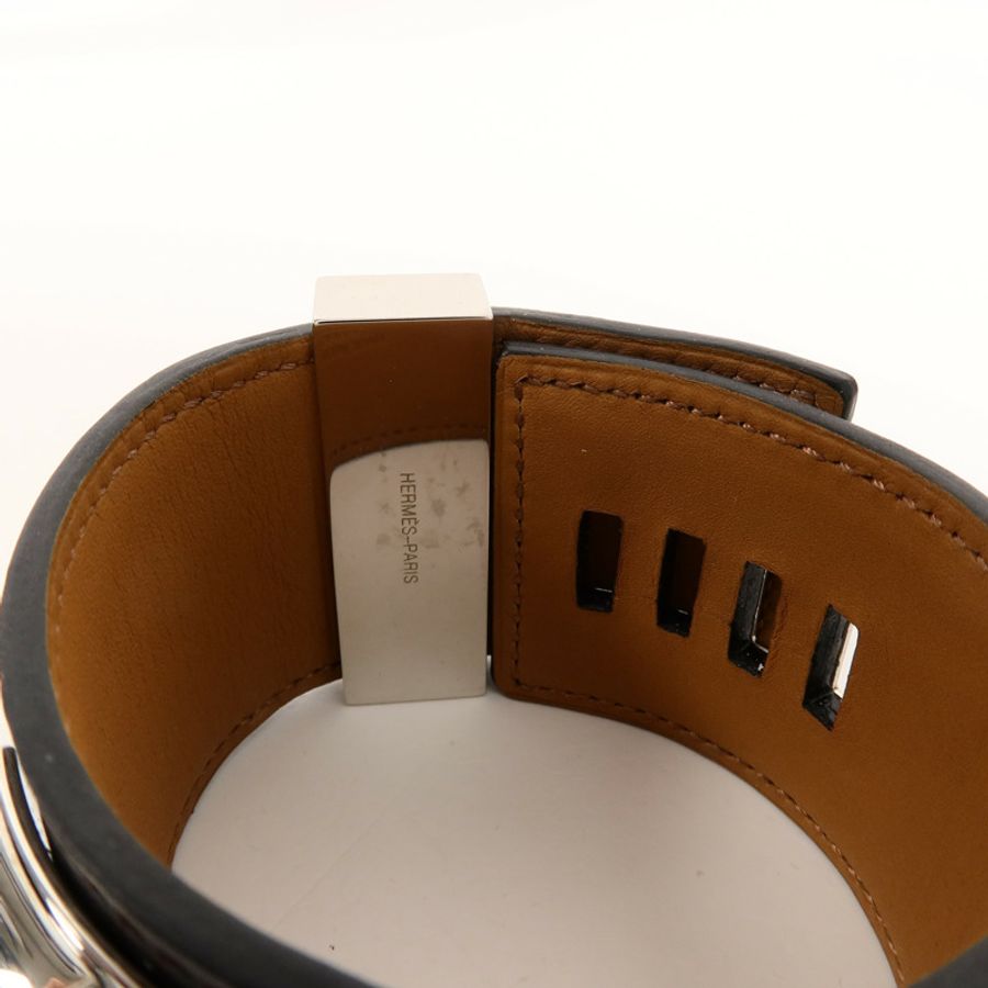 HERMES Swift皮革Collier De Chien Bracelet手帶Ebene-7