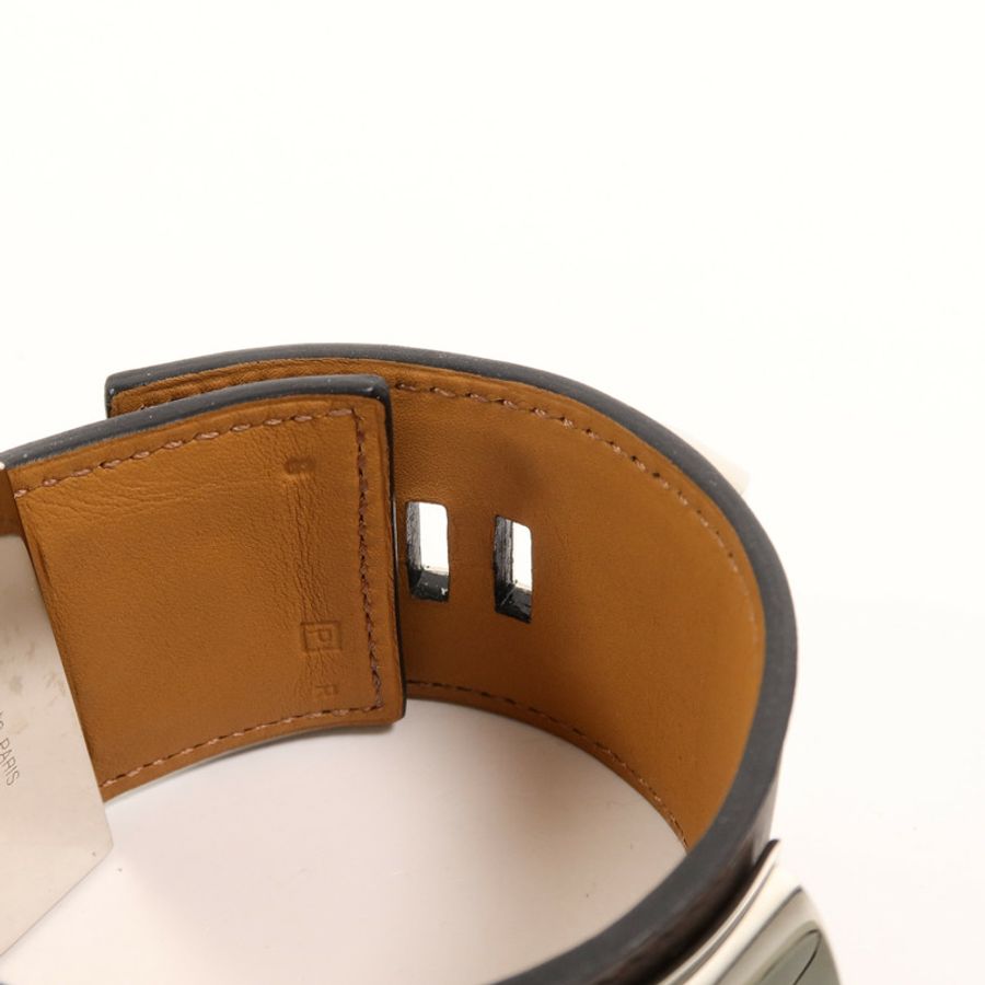 HERMES Swift皮革Collier De Chien Bracelet手帶Ebene-8