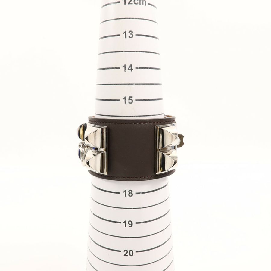 HERMES Swift皮革Collier De Chien Bracelet手帶Ebene-10