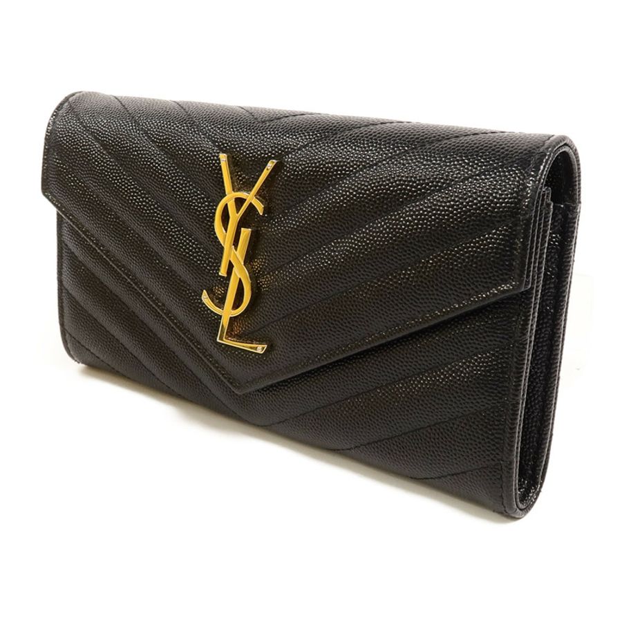SAINT LAURENT 牛皮皮革Cassandre Matelasse長錢包-2