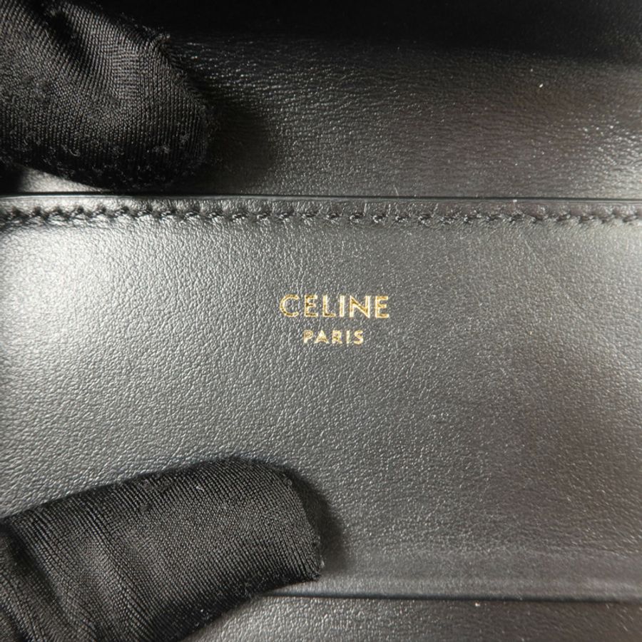 CELINE 牛皮皮革Triomphe Compact Wallet錢包-6
