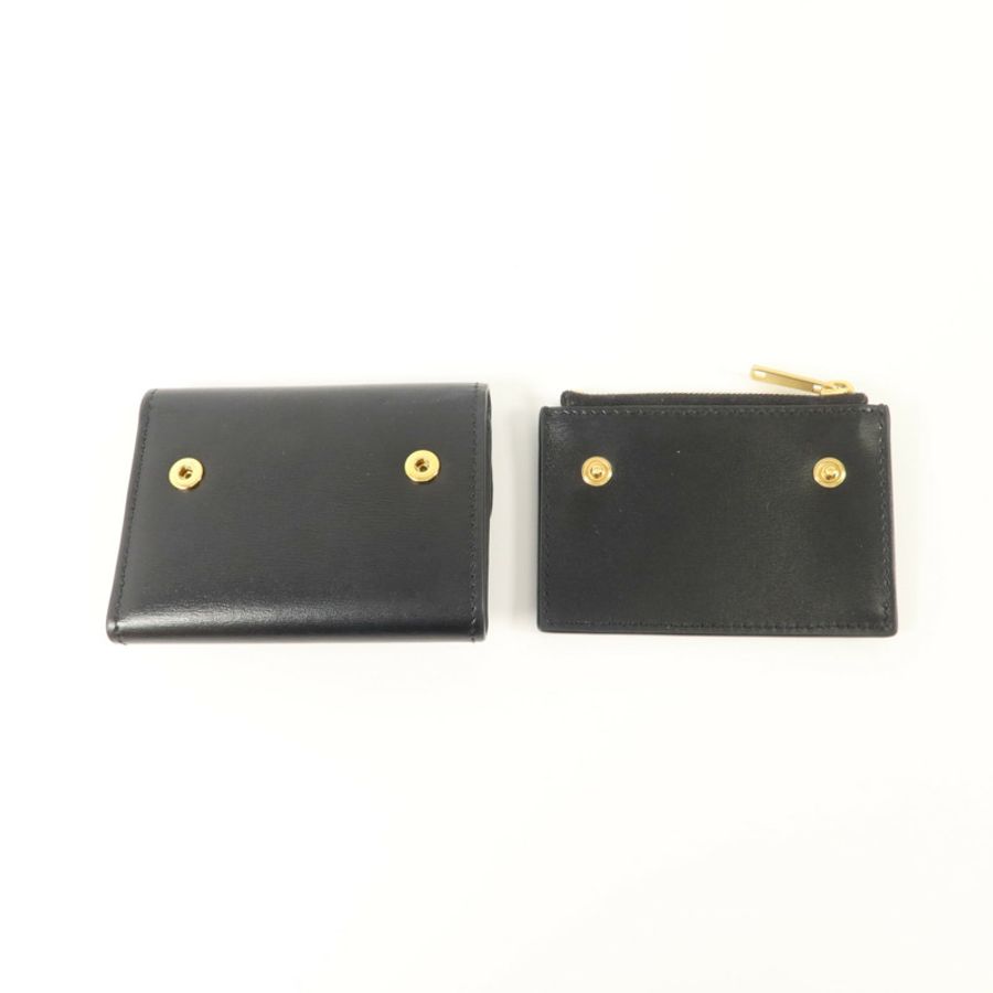 CELINE 牛皮皮革Triomphe Compact Wallet錢包-11