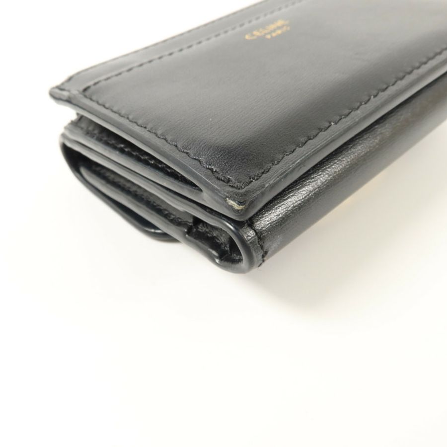 CELINE 牛皮皮革Triomphe Compact Wallet錢包-16