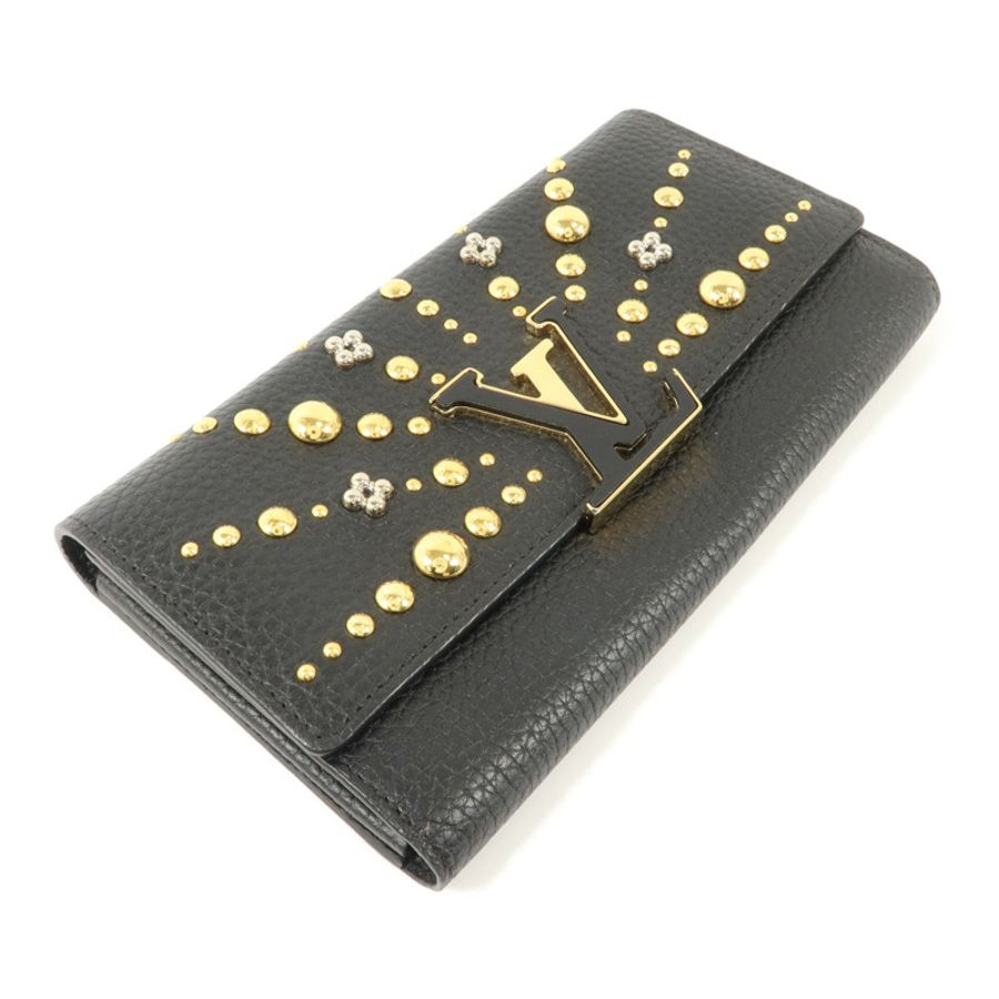 LOUIS VUITTON Taurillon Studded Soi Capucines Wallet長錢包-2