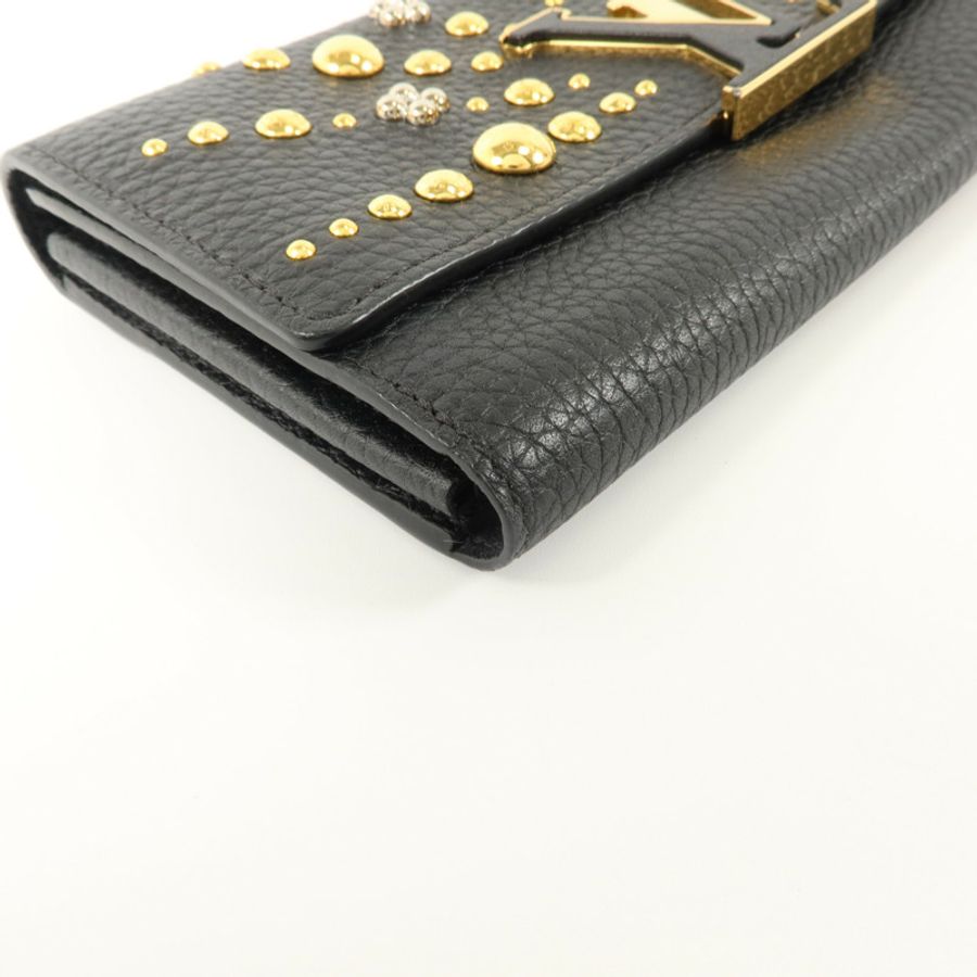 LOUIS VUITTON Taurillon Studded Soi Capucines Wallet長錢包-10