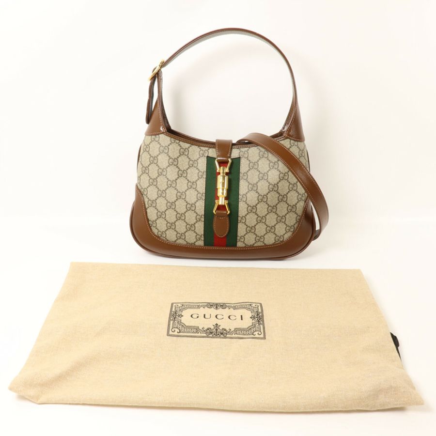 GUCCI 塗層帆布Jackie 1961 Small手挽肩背兩用袋-10