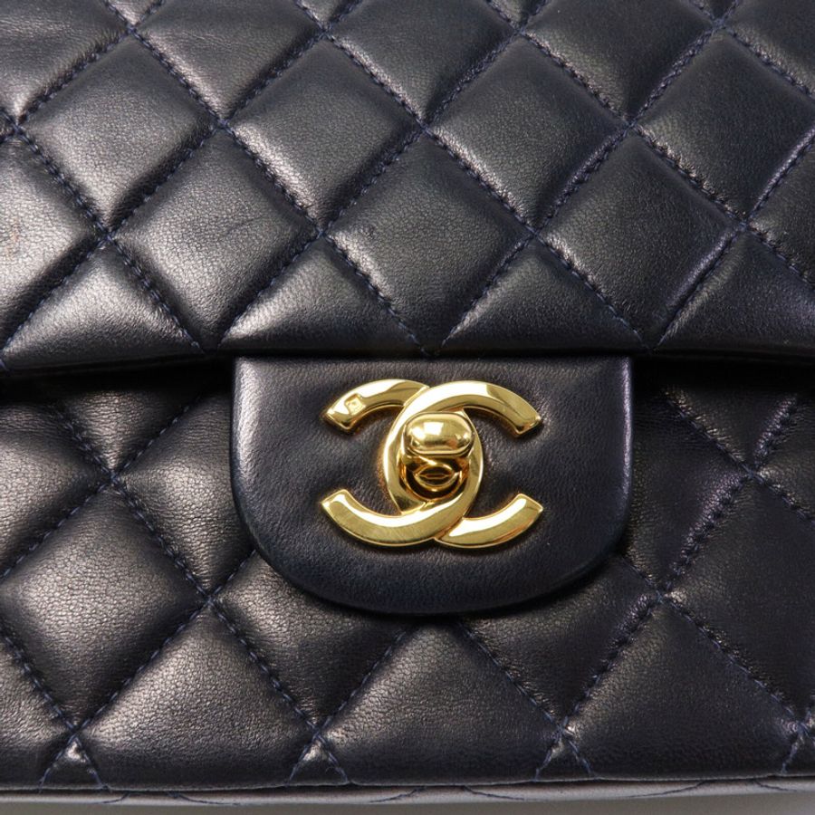 CHANEL 羊皮皮革Vintage Classic Flap鏈帶肩背袋-7