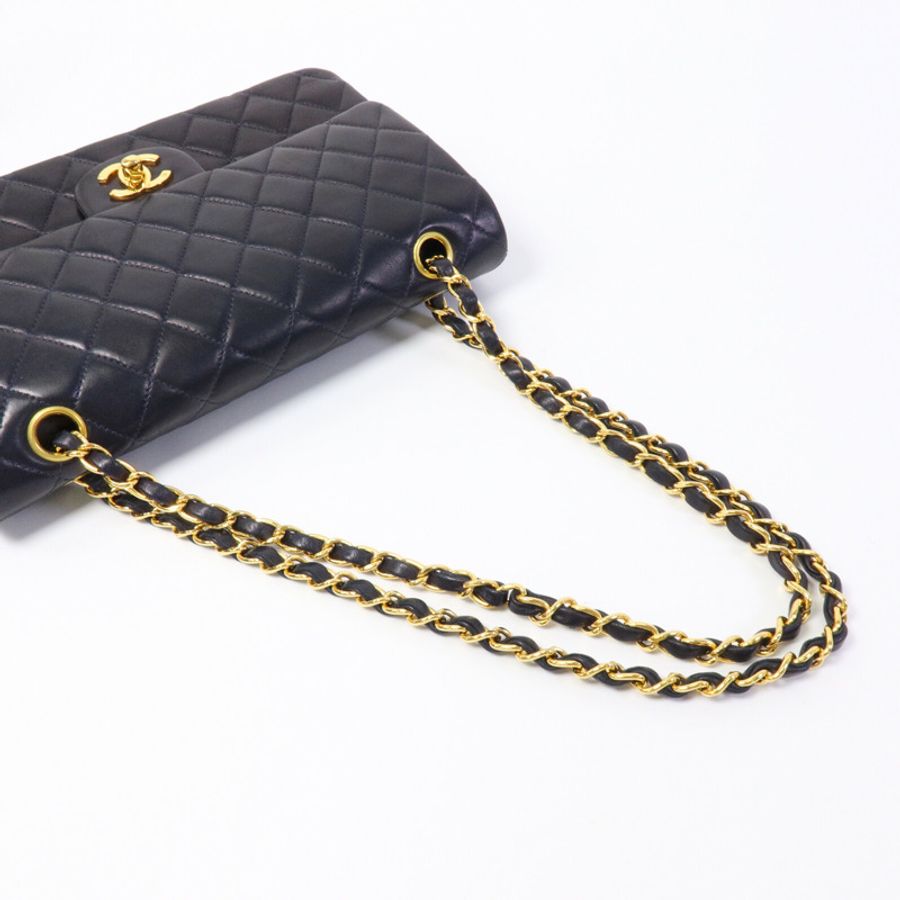 CHANEL 羊皮皮革Vintage Classic Flap鏈帶肩背袋-8