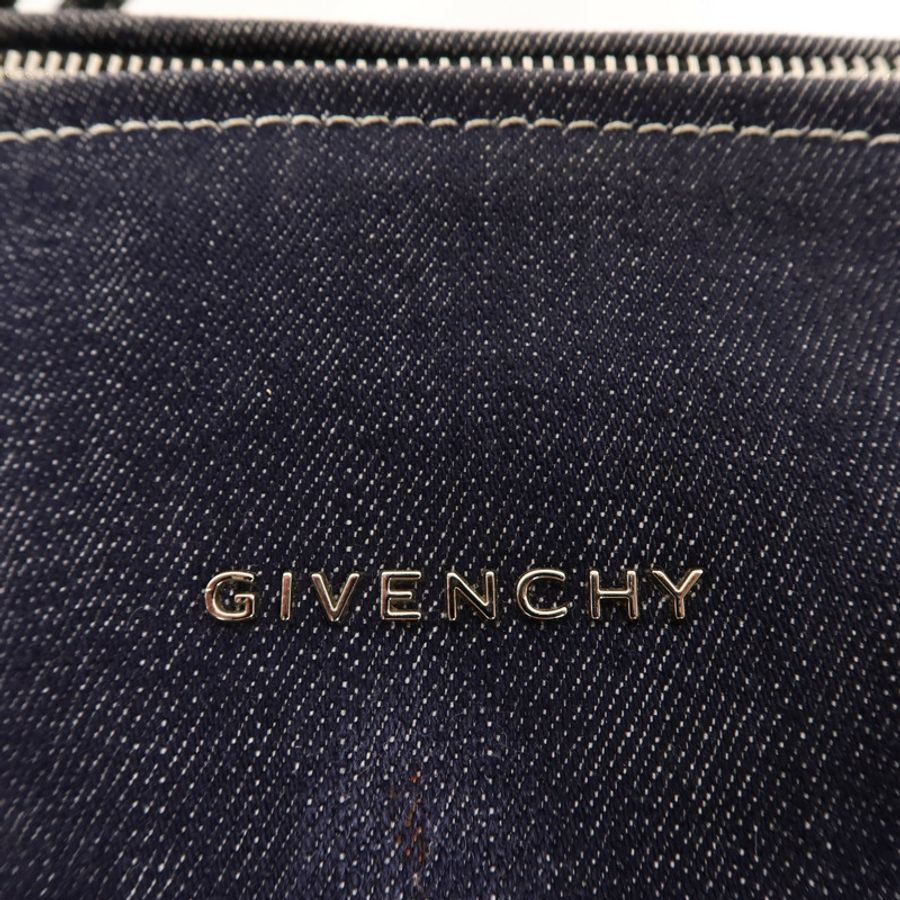 GIVENCHY 牛仔布/牛皮皮革Pandora Mini肩背袋-8