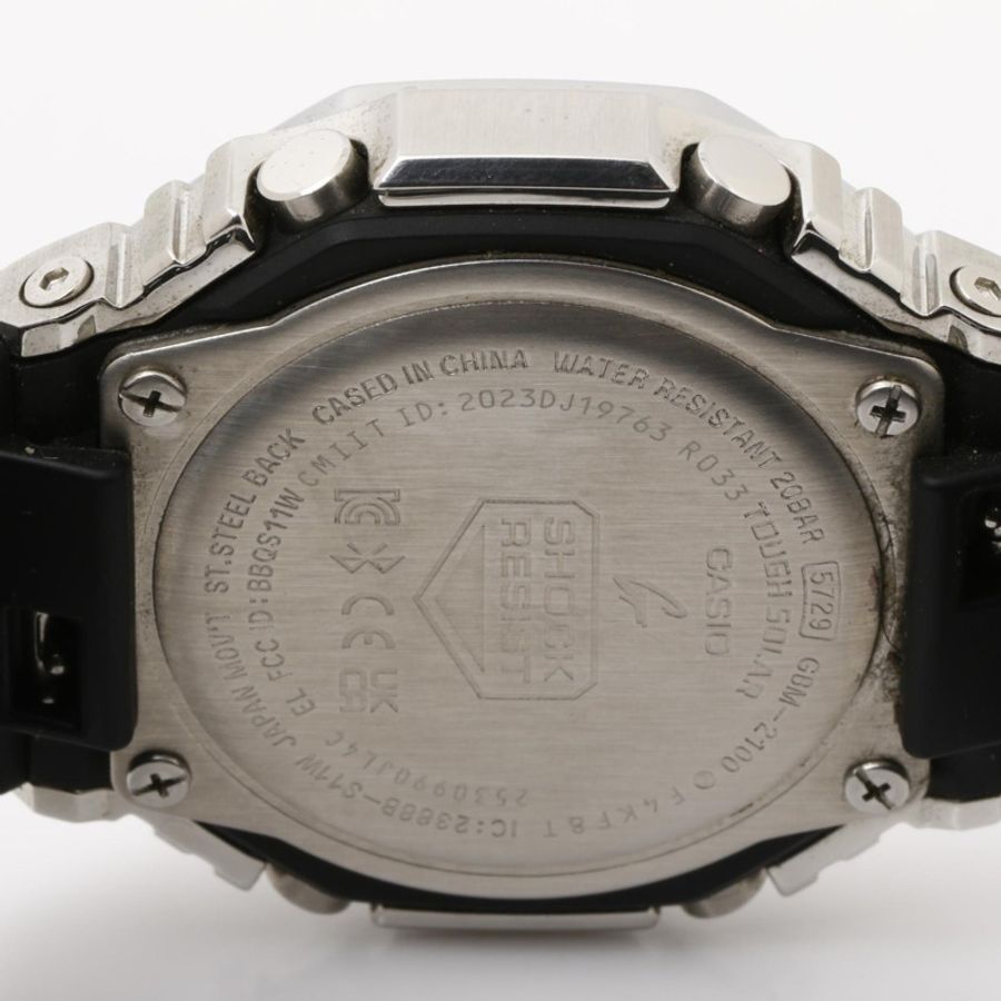 卡西歐 G-SHOCK 2100 系列 GBM-2100A-8BJF 銀黑色不鏽鋼 x 樹脂男士太陽能手錶-3