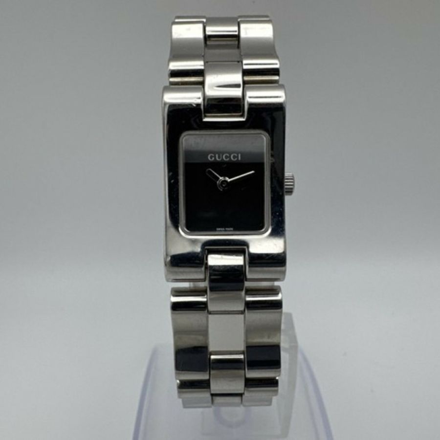 GUCCI Gucci 2305L 黑色銀色不鏽鋼女士腕錶-1
