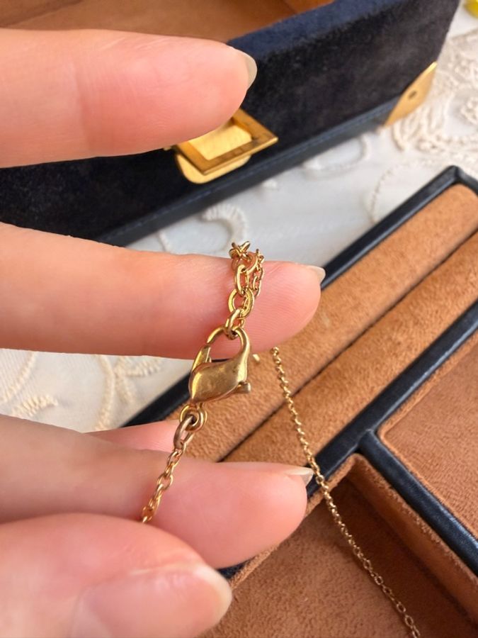 Christian Dior 迪奧 鍍金 心形南瓜車 項鏈 頸鍊-14