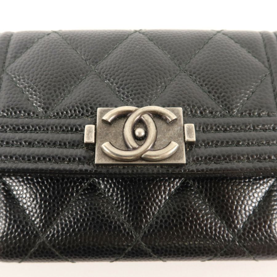 CHANEL 牛皮皮革Boy Card Case卡片套-9