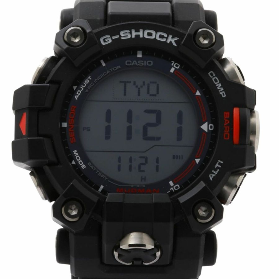 卡西歐 G-SHOCK Master of G - LAND MUDMAN GW-9500-1JF 黑色樹脂 x 不銹鋼男士太陽能電波手錶-0
