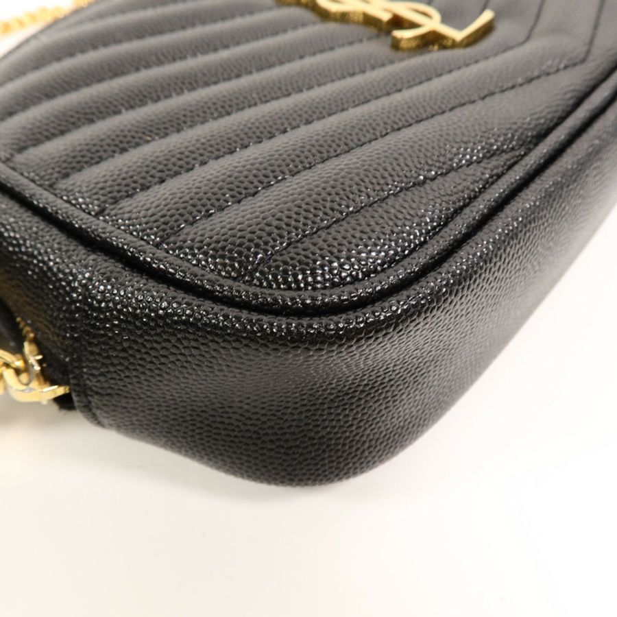 YVES SAINT LAURENT 牛皮皮革Lou Mini鏈帶肩背袋-10