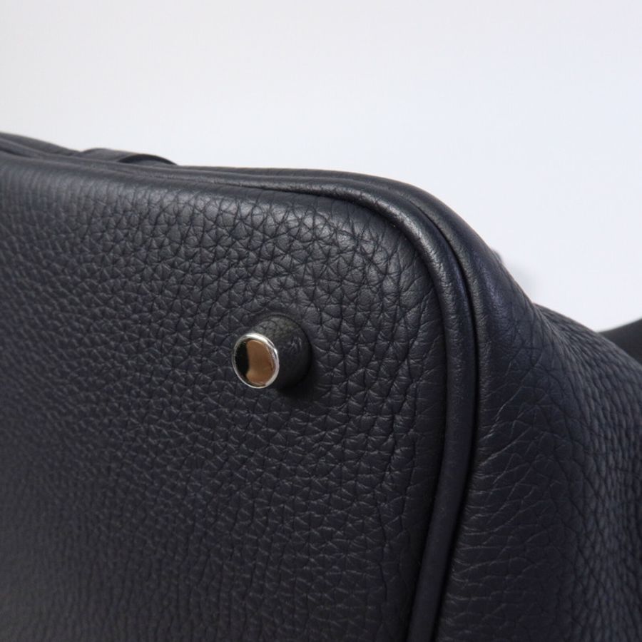 HERMES Clemence皮革Picotin MM手挽袋Blue Nuit-13