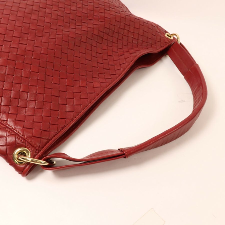 BOTTEGA VENETA 羊皮皮革Intrecciato Hobo Bag肩背袋-8